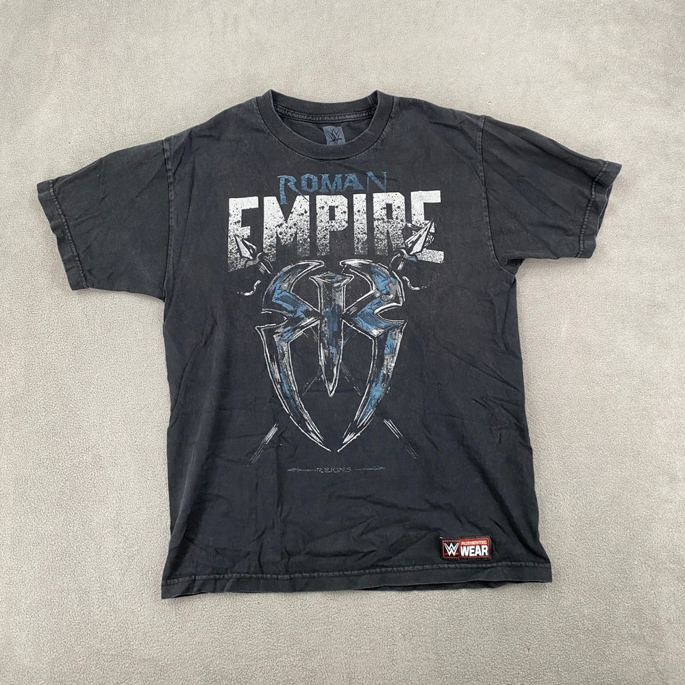 WWE Roman Reigns Roman Empire Graphic T-Shirt Black Medium Spare No One Spear